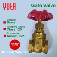 Yuta Stop Valve Gate Valve 1 1/ 4" Class 125 Brass Stop Valve Brass