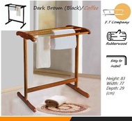 Low Wooden Towel Rack Simple Solid Wood Hanger Rack Stand Rak Penyidai Rak Sejadah Rak Tuala Kayu Ra