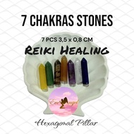 7 Chakras Stones Reiki Healing Hexagonal Pillar meditation stone chakra yoga