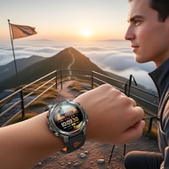 Men’s Rugged Smart Watch: GPS, Altimeter, Compass, 3ATM Water-Resistant, HD Wireless Calls & Flashli