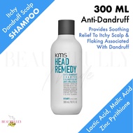 KMS Head Remedy Anti-Dandruff Shampoo 300ml - Provides Soothing Relief to Itchy Scalp &amp; Flaking Associated to Dandruff