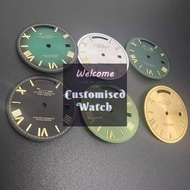 [NH35] Watch Subtitle Modified Dual Calendar 31mm Multicolor Roman Character Gold Strip Nails Adapt 