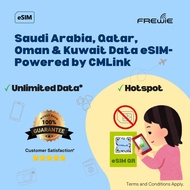 Unlimited Saudi Arabia, Qatar, Oman & Kuwait eSIM for 3-30 Days Data Roaming | QR Code via Email - B