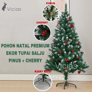 1.2 Meters Christmas Tree 120CM Pine Snow Squirrel Tail 4feet CHERRY CHERRYPine