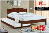 Yi Success Fean Wooden Queen Bed / Export Quality Queen Bed / Katil Queen Kayu / Wooden Double Bed / Strong KD Bedbase