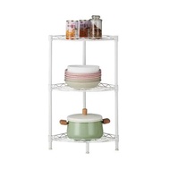 EYO AC6143 Minimalist Multipurpose 3-Tier Corner Iron Shelf