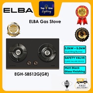 ELBA Dapur Gas Stove EGH-S8512G(GR) Glass Stove Kitchen Hob Stove Kitchen Appliances Dapur Hob