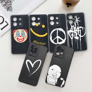 Casing hp Redmi Note 13 13c 12 4G 12c Pro Po-co X5 X6 5G Simple Motif Soft Case Black Flexible