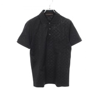 【二手】LOUIS VUITTONPolo 衫，Logo 刺繡，Damier 棋盤格紋，短袖，RM171Q JUV H7Y40W，黑色純棉 Polo 衫，男士，二手