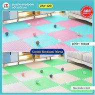 ABS 60X60CM PUZZLE EVAFOAM ALAS LANTAI POLOS PREMIUM TEBAL 12 MM 25MM