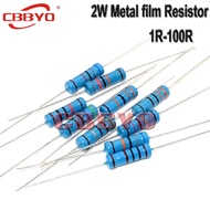 20pcs 2W Metal film resistor 1% 1R-100R 220R 1.5R 5.1R 10R 18R 51R 62R 91R ohm