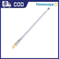 [Homesaya] 1Pc 37cm 5 Section Telescopic Stainless Steel AM FM Radio Universal Antenna