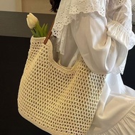 Bag Women's 2025 Woven Bag Travel Seaside Vacation Beach Tote Bag Bag Women's 2025 Woven Bag Bag Cap