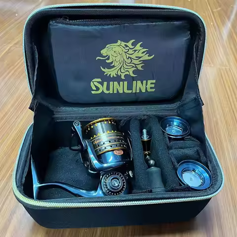 Sunline Portable Fishing Wheel Storage Bag EVA Wheel Protective Case Waterproof Reel Box Fishing Tac