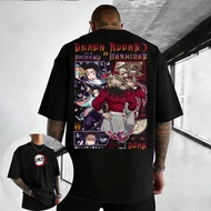 T-shirt Bercetak Douma Anime Demon Slayer 2026 Lelaki dan Wanita, Gaya Jalanan Baru, Hip Hop, Kasual