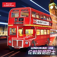 premium-LED London Bus 3D Puzzle Model Kit with Light - Creative Building Toy, Birthday Gift for Adu