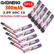 5PCS Gaoneng GNB 300mAh 1S 3.8V 60C HV Lipo Battey Sa PH2.0 / Molex 1.25 / GNB27 Connector para sa