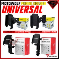 MOTOWOLF PHONE HOLDER UNIVERSAL GPS HANDPHONE BRACKET (249) MOTORCYCLE BASIKAL MOTORSIKAL PEMEGANG T