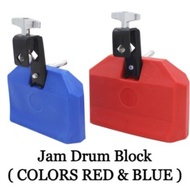 Jam Drum Block Latin Percussion Musical Instrument Plastic Cowbell with ( 2 COLORS AVAILABLE )