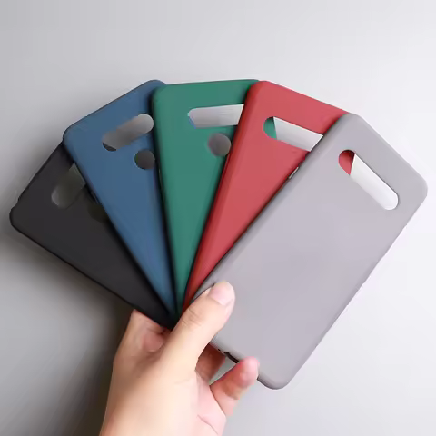 Slim Sandstone Silicone Soft Back Cover Case For LG V60 V50 V40 V30 V20 Q7 Q8 Q6 G6 G7 K51S K42 K41S