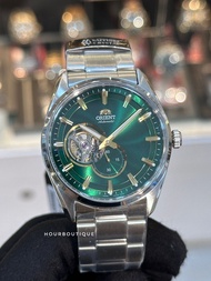 Brand New Orient Green Sunburst Dial Open Heart Automatic Mens Watch RA-AR0008E