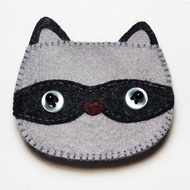 髮夾-浣熊 Julie Handmade