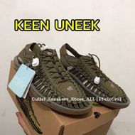 KEEN UNEEK แท้  SALE รุ่นสุดฮิต ใส่ได้ทั้ง ชาย หญิง รองเท้ารัดส้น ส่งฟรี สีเขียวขี้ม้าน้ำตาล 45