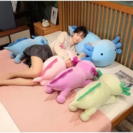 Axolotl Giant Colorful Newt Plush Toy Stuffed Cute Axolotl Salamander Fuzzy Long Plush Fish Appeasin