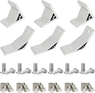 BLCCLOY 3Pcs 60deg, 3Pcs 120deg 4040 Angle Bracket 40 Series Aluminum Extrusion 60 Degree Joint Conn