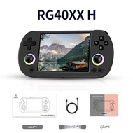 RG40XX H คอนโซลเกมมือถือ 4.0 นิ้วหน้าจอ IPS จอยสติ๊กสนับสนุน 5g WiFi Bluetooth RGB Retro คอนโซลวิดีโ