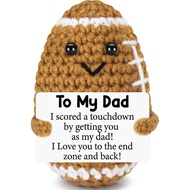 Dad Gifts from Daughter Son Wife, Positive Handmade Crochet Dad Christmas Birthday Gift, Funny Cute 