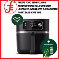 PHILIPS HD9880/90, 7000 Series 22-in-1 Airfryer Combi XXL Connected Integrated Thermometer, Roast Bake Sous Vide
