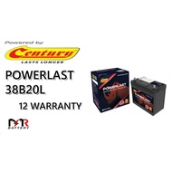 (Installation Provided) CENTURY POWERLAST 38B20L | NS40  | CAR BATTERY BATERI KERATA