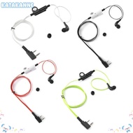 KATAKANNE Earphone PTT Mic, ABS 2 Way Earpiece, Two Way Radio 2 Pin Noodle Headphone Cord for Kenwoo