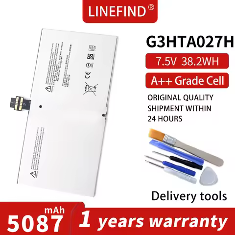 LINEFIND G3HTA027H Battery For Microsoft Surface Pro 4 1724 12.3" Tablet DYNR01 7.5V 5087mAh