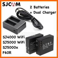 Original SJCAM Dual Battery Desktop Charger + 2 battery SJ4000 SJ5000 F60R