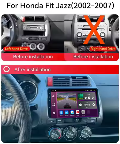FYT7870 12G+256G 8 Core CarPlay Car Radio for Honda Fit Jazz City Left Hand Drive LHD 2002 - 2007 QL