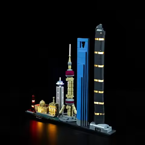 LED Lighting Set Suitable for LEGO Shanghai Architecture 21039 Building Blocks