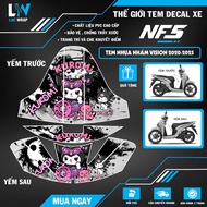 Vision 2020-2025 matte plastic sticker, model U 7 Kuromi, cute, high-quality 3-layer vision anti-scr