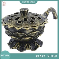 (Ready Stock) Frankincense Resin Burner Incencence Burner Lotus Incense Burner with Handle , Lotus Shaped Holder Fit for Home Decoration