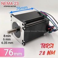 PROMO- MOTOR STEPPER 57 STEPER NEMA 23 NEMA23 CNC ROUTER 2 SINGLE PHASE -76MM- gradelace