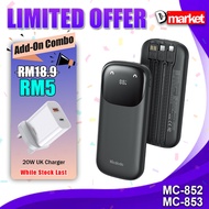 【3C Certified】Mcdodo MC-852 10000mAh Powerbank 22.5W Fast Charging Power Bank Mcdodo MC-853 20000mAh