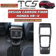 TCS HONDA HRV 2022-2025 NEW FACELIFT CARBON FIBER CONSOLE BOX FRAME COVER ACCESSORIES