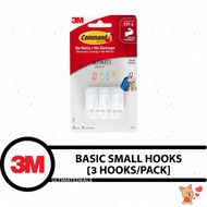 3M Command™ 17502 Basic Hooks - 3 Hooks 3 Small Strips