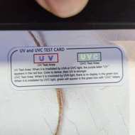 UVA-UVC Test Card English Version Anti-Ultraviolet Germicidal Lamp Test Card Reusable uvc Test 6/23