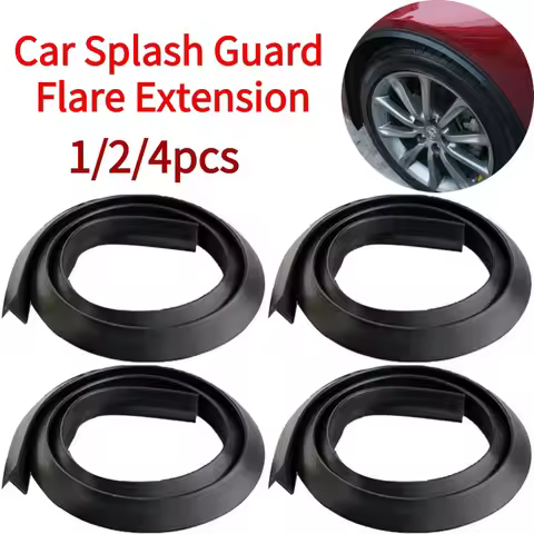 Car Splash Guard Fender Flare Extension Wheel Eyebrow Moulding Trim Wheel Arch Strip Extenders Trim 