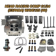 Honda Wave125 r Wave125s Wave125x racing cylinder head 4value empat value valve 21/24 espada