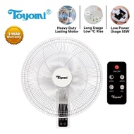 Toyomi 12" Wall Fan with remote FW 3614R