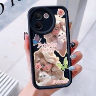 Case For VIVO V30E 5G Phone Princess Cat Dog Three-Color Silicone Shockproof