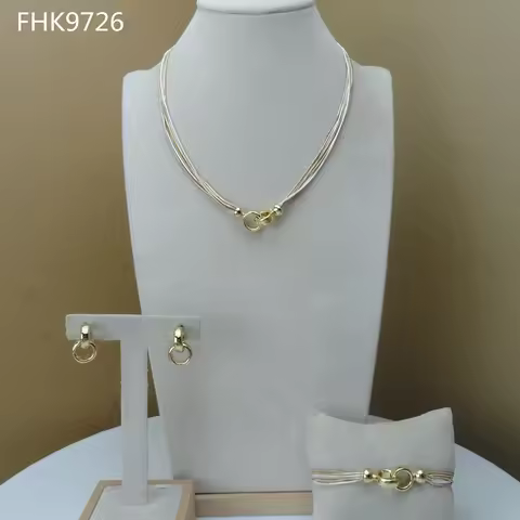 Yuminglai Dubai Fine Jewelry Simple Design Ladies Jewellery Sets FHK9726